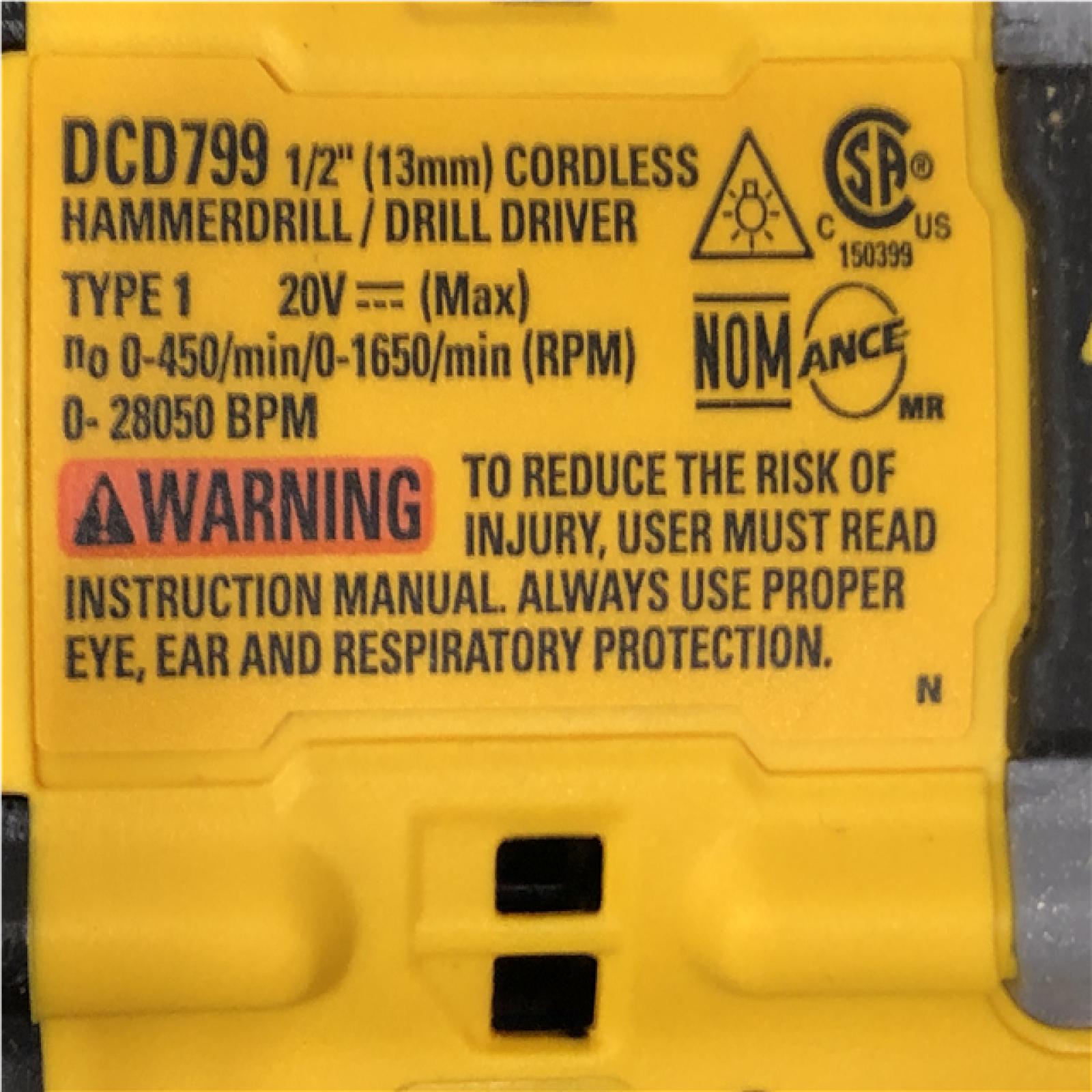 AS-IS DEWALT ATOMIC 20V Lithium-Ion Cordless 1/2 in. Hammer Drill Kit