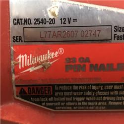 AS-IS Milwaukee 12-Volt 23-Gauge Lithium-Ion Cordless Pin Nailer (Tool-Only)