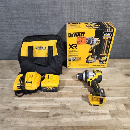 HOUSTON LOCATION - AS-IS DEWALT 20V XR Lithium-Ion Cordless Hammer Drill Kit with 8.0 Ah Battery, Charger and Kit Bag