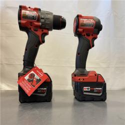 AS-IS - MILWAUKEE FUEL 18V Lithium-Ion Brushless Cordless Hammer Drill and Impact Driver Combo Kit