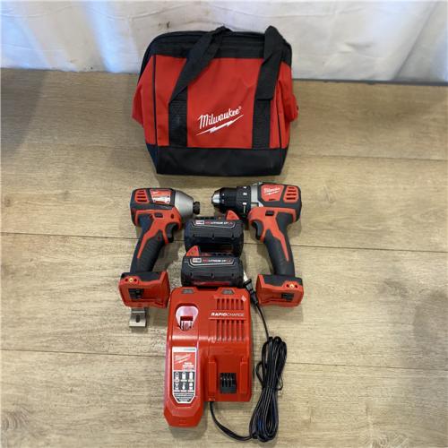 AS-IS Milwaukee 18V Lithium-Ion Cordless Drill Driver/Impact Driver Combo Kit