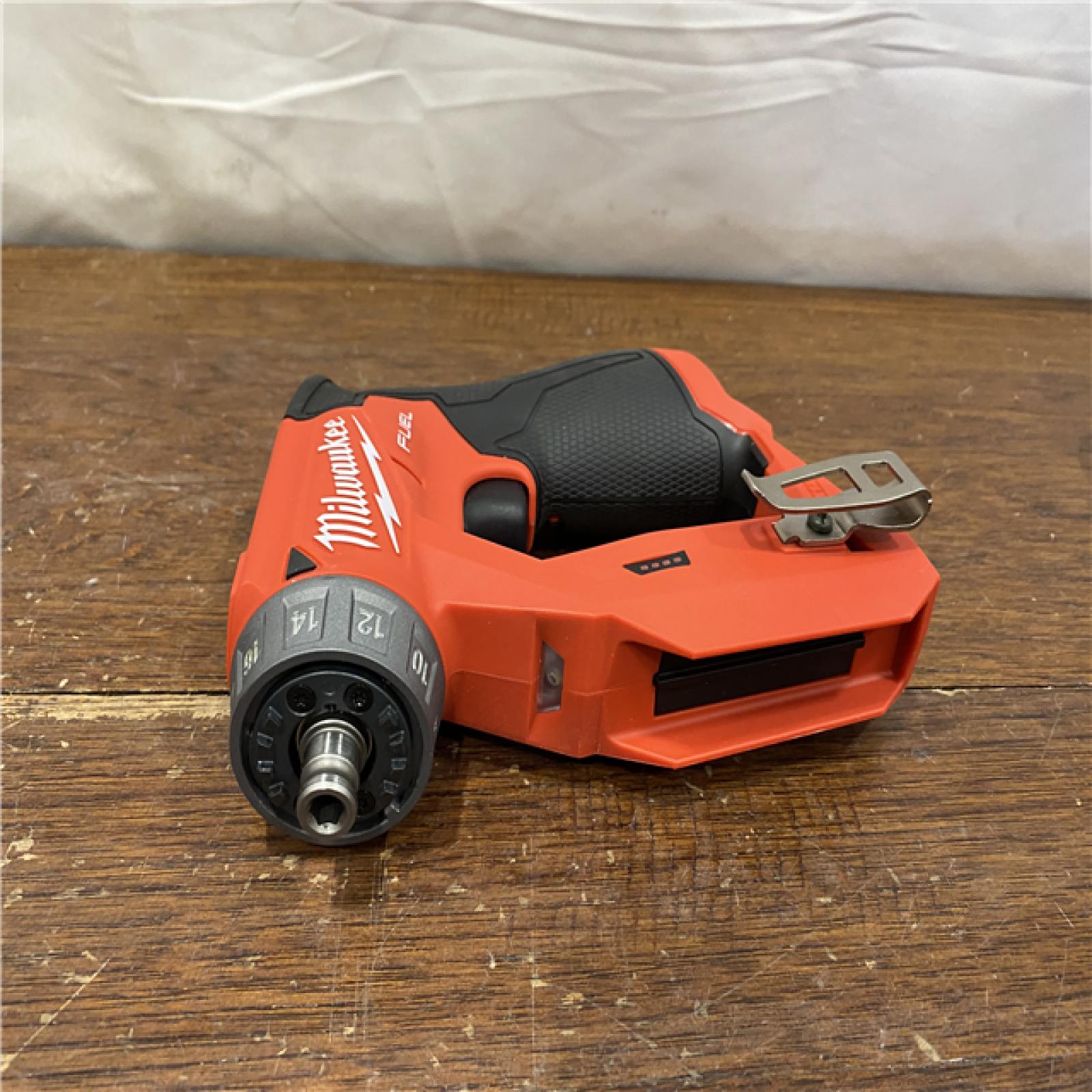 AS-IS Milwaukee M12 FUEL 12V Lithium-Ion Brushless Cordless 4-in-1 Installation 3/8 in. Drill Driver Kit with 4-Tool Heads