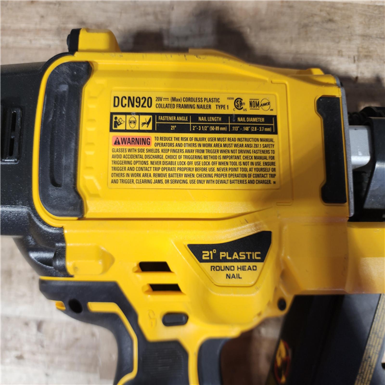 HOUSTON LOCATION - AS - IS DEWALT 20-Volt 21° Cordless Framing Nailer (Tool-Only)
