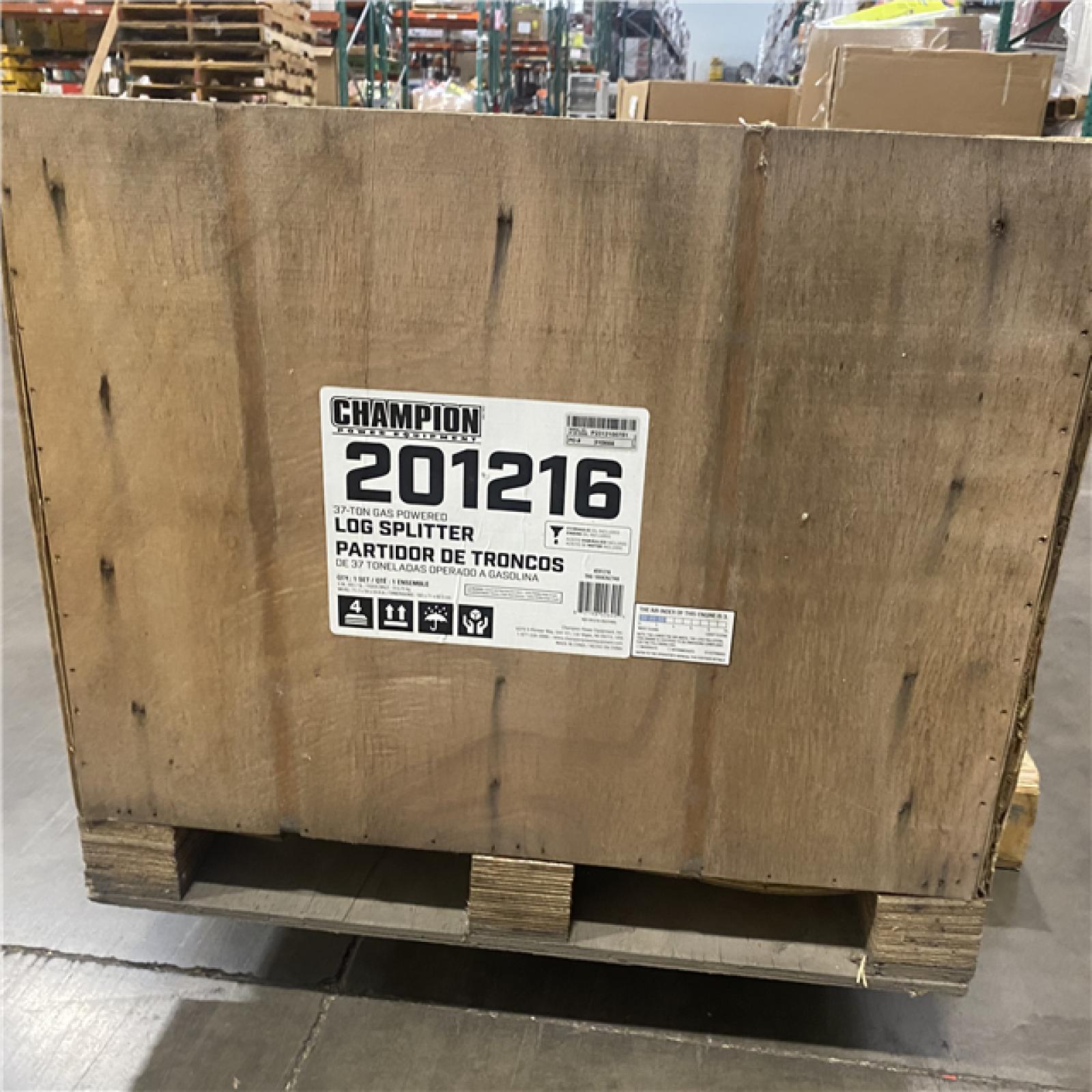 Dallas Location - As-Is Champion Power Equipment 37 Ton 338cc Gas Powered Log Splitter