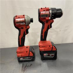 AS-IS - Milwaukee M18 18-Volt Lithium-Ion Brushless Cordless Compact Hammer Drill/Impact Combo Kit