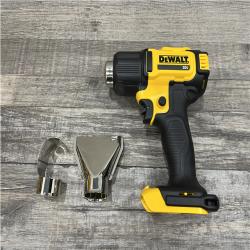 AS-IS DEWALT 20V MAX Cordless Compact Heat Gun with Flat and Hook Nozzle Attachments