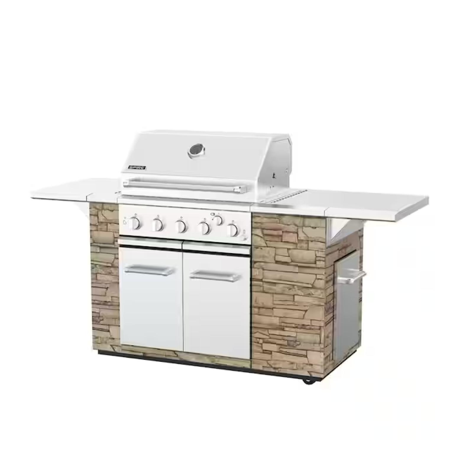 DALLAS LOCATION - SPIRE 5-Burner Built-In Propane Gas Stone Island Grill in Terra Rosa