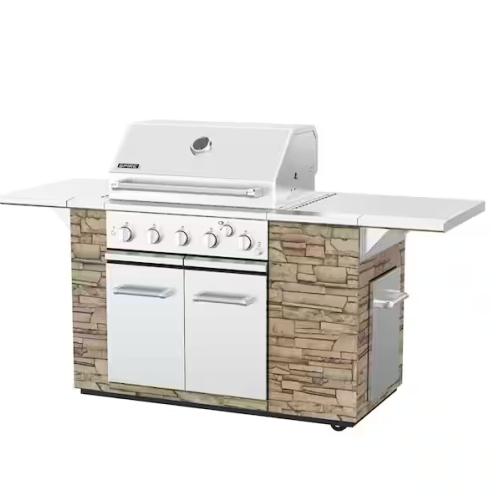 DALLAS LOCATION - SPIRE 5-Burner Built-In Propane Gas Stone Island Grill in Terra Rosa