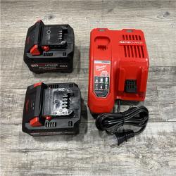 AS-IS Milwaukee 18-Volt Lithium-Ion REDLITHIUM FORGE Starter Kit with (2) 8. 0Ah Battery and Rapid Charger