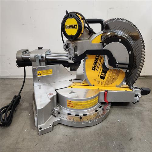 Phoenix Location NEW DEWALT 15 Amp Corded 12 in. Double Bevel Sliding Compound Miter Saw with XPS technology, Blade Wrench and Material Clamp (No Bag)
