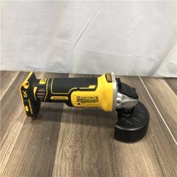 AS-IS DEWALT 20V MAX XR Cordless Brushless 4.5 in. Slide Switch Small Angle Grinder with Kickback Brake (Tool Only)
