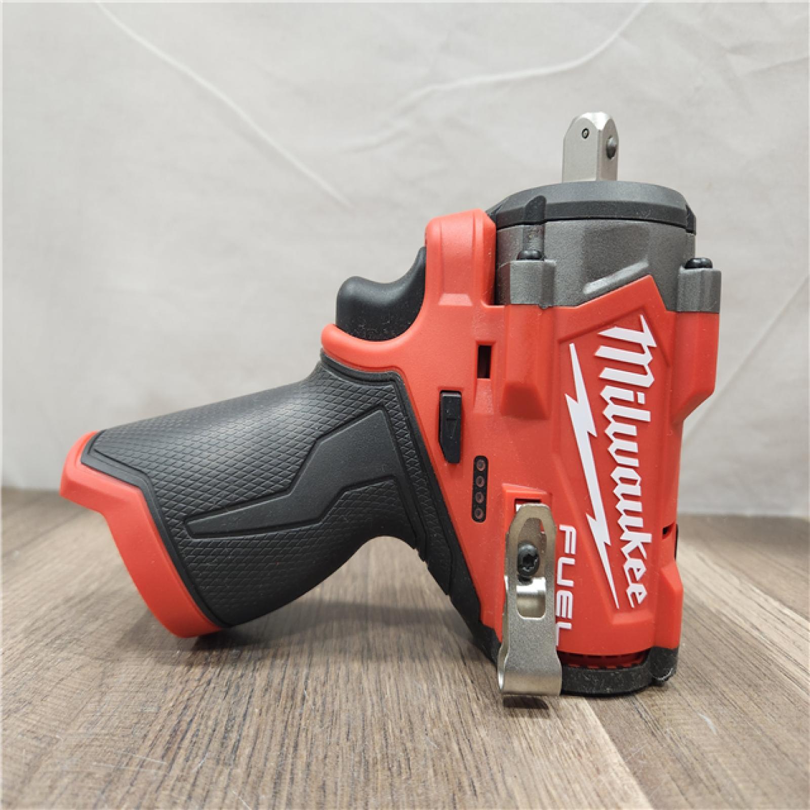 AS-IS- M12 FUEL 12V Lithium-Ion Brushless Cordless Stubby 1/2 in. Impact Wrench with Pin Detent (Tool-Only)