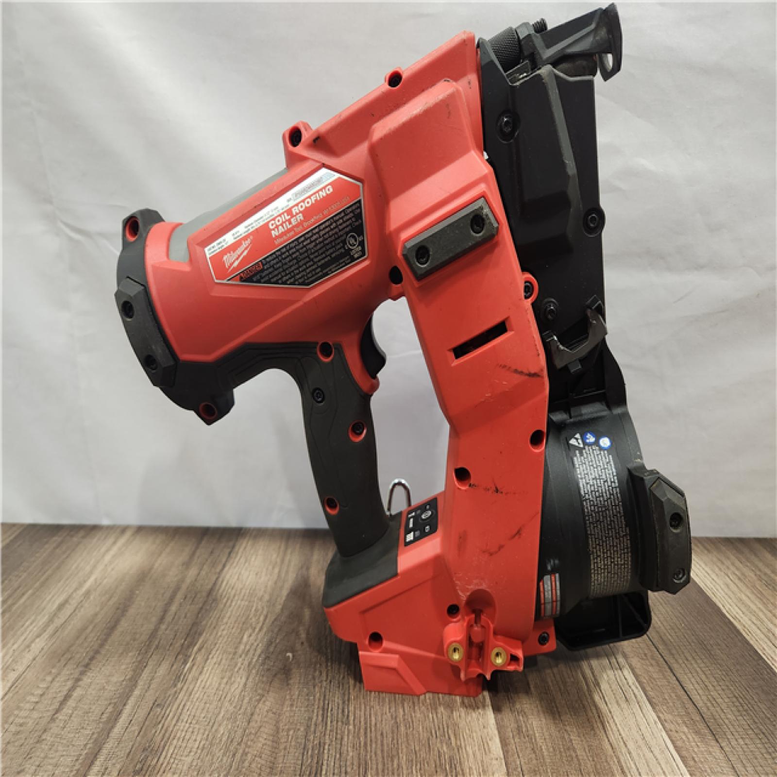 AS-IS- Milwaukee M18 FUEL 18-Volt Lithium-Ion Brushless Cordless Coil Roofing Nailer (Tool Only)