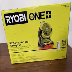 California NEW Ryobi One+ 18V 7.5 Bucket Top Misting Fan (Tool Only)