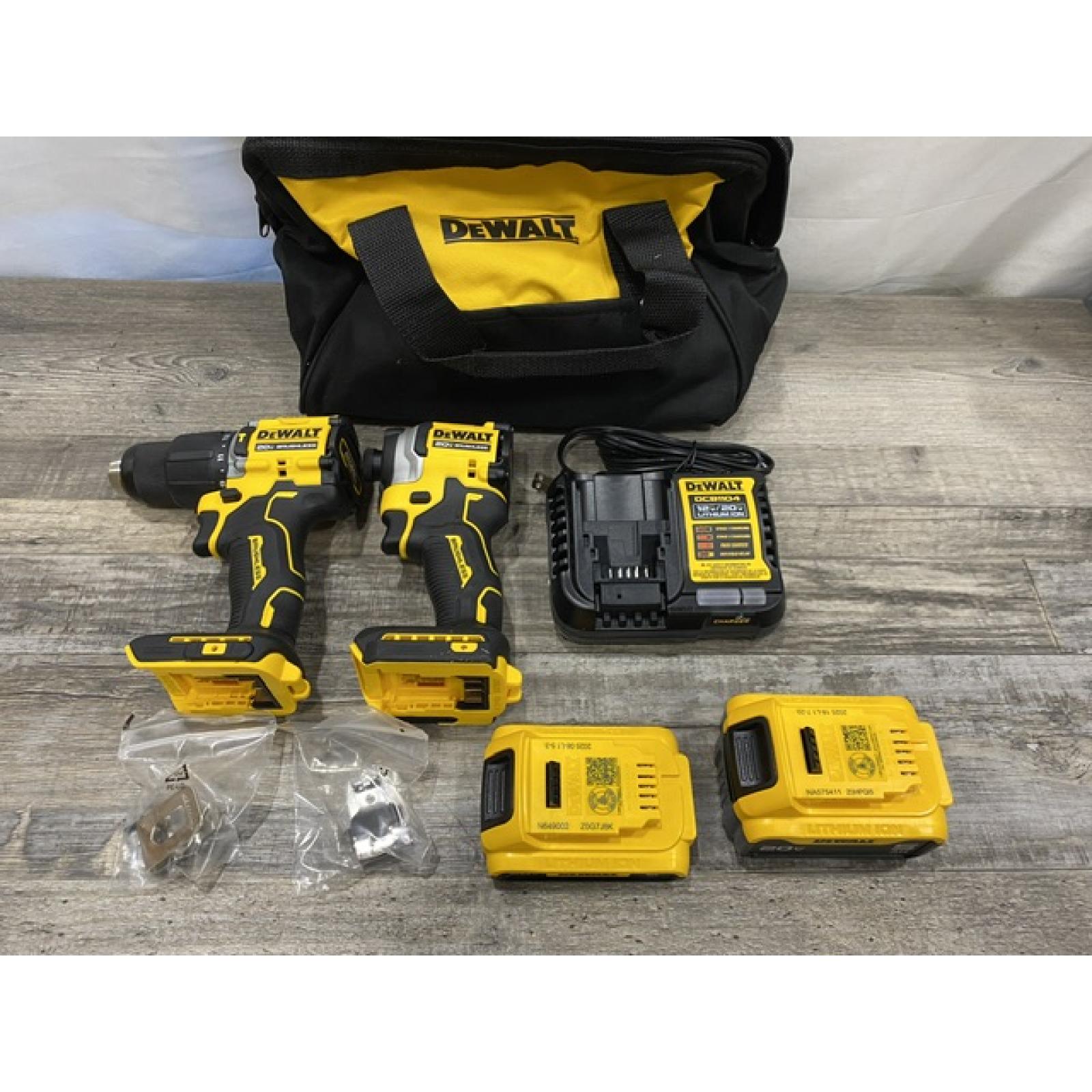 AS-IS DEWALT ATOMIC 20V MAX Lithium-Ion Cordless 2-Tool Combo Kit