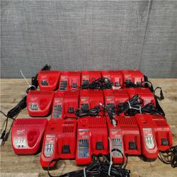 HOUSTON LOCATION - AS-IS MILWAUKEE BATTERY CHARGER PACK QTY - 15