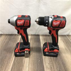 AS-IS Milwaukee M18 18V Lithium-Ion Cordless Drill Driver/Impact Driver Combo Kit
