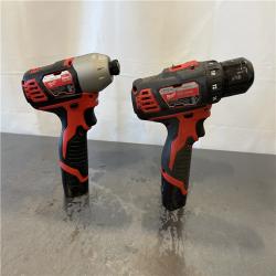 AS-IS - Milwaukee M12 12V Lithium-Ion Cordless Drill Driver/Impact Driver Combo Kit