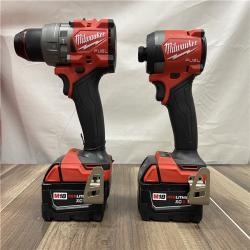 AS-IS Milwaukee FUEL 18V Lithium-Ion Brushless Cordless Hammer Drill and Impact Driver Combo Kit