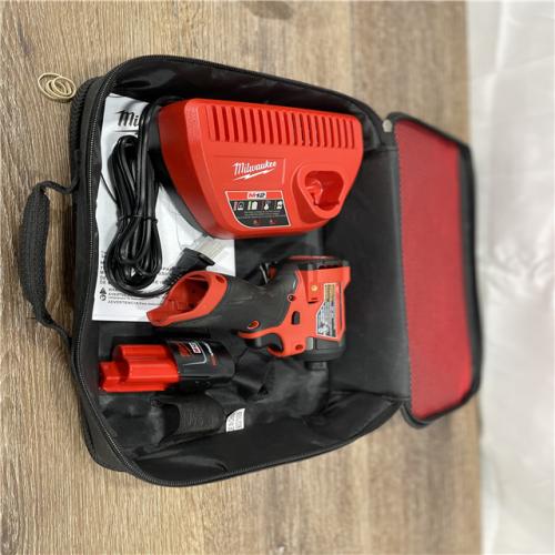 AS-IS Milwaukee M12 FUEL 12-Volt Lithium-Ion Brushless Cordless 1/4 in. Hex Impact Driver Compact Kit W 2.0Ah Battery and Bag