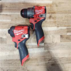 HOUSTON LOCATION - AS-IS Milwaukee  FUEL 12-Volt Lithium-Ion Brushless Cordless Hammer Drill and Impact Driver Combo Kit