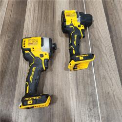 AS-IS DEWALT 20V MAX Cordless Brushless Hammer Drill/Driver 2 Tool Combo Kit with FLEXVOLT ADVANTAGE