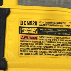 AS-IS DEWALT 20-Volt 21° Cordless Framing Nailer (Tool-Only)