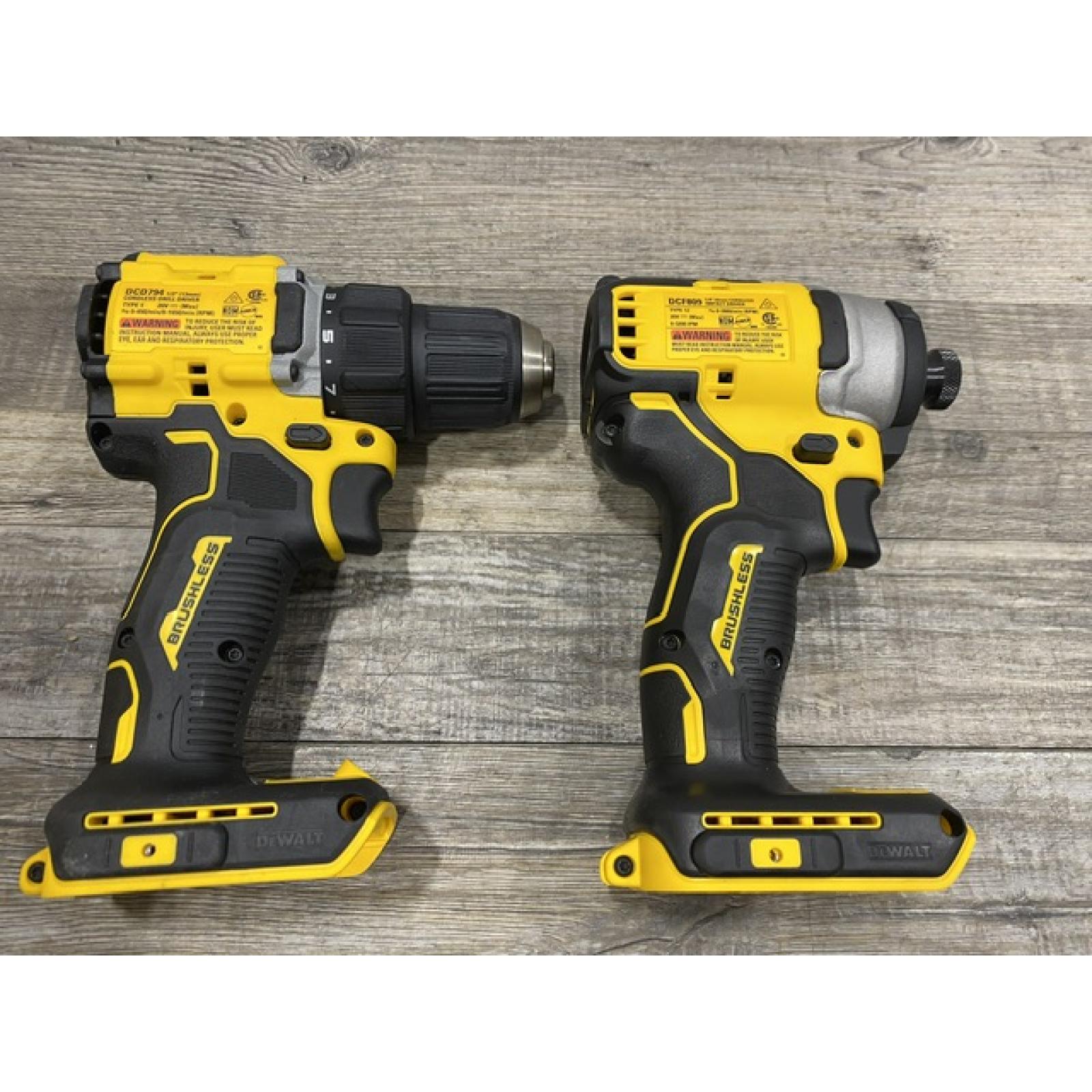 AS-IS DEWALT ATOMIC 20-Volt MAX Lithium-Ion Cordless (2-Tool) Combo Kit