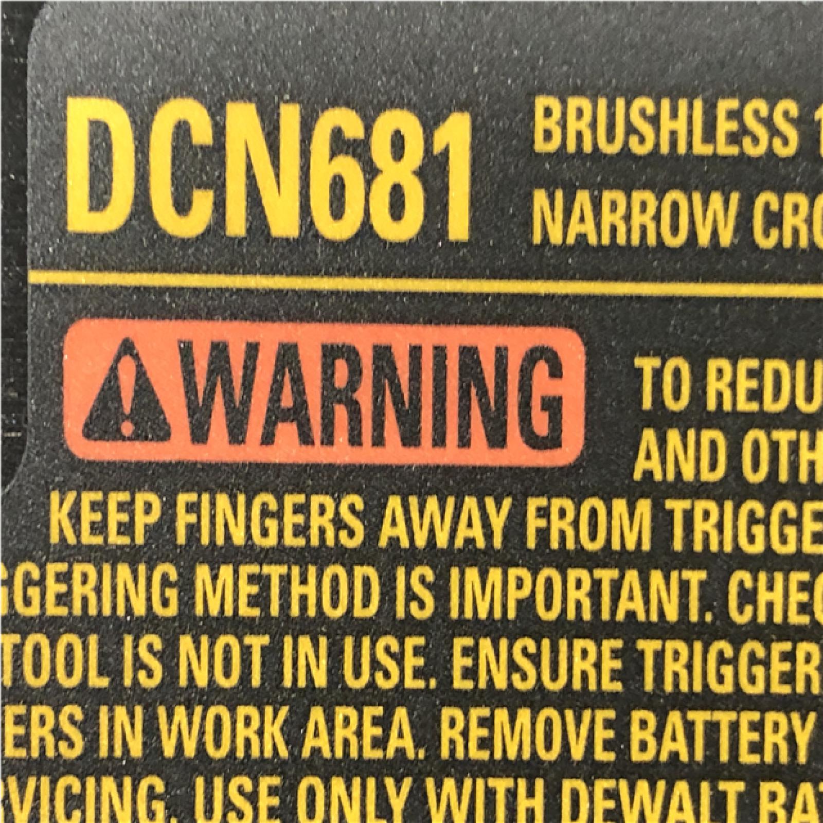 AS-IS DEWALT Cordless 18-Gauge Narrow Crown Stapler (Tool Only)