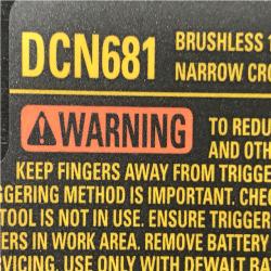 AS-IS DEWALT Cordless 18-Gauge Narrow Crown Stapler (Tool Only)