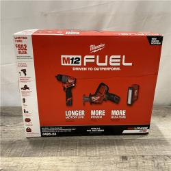 NEW - Milwaukee FUEL 12-Volt Li-Ion Brushless Cordless Hammer Drill (3-Tool) Combo Kit