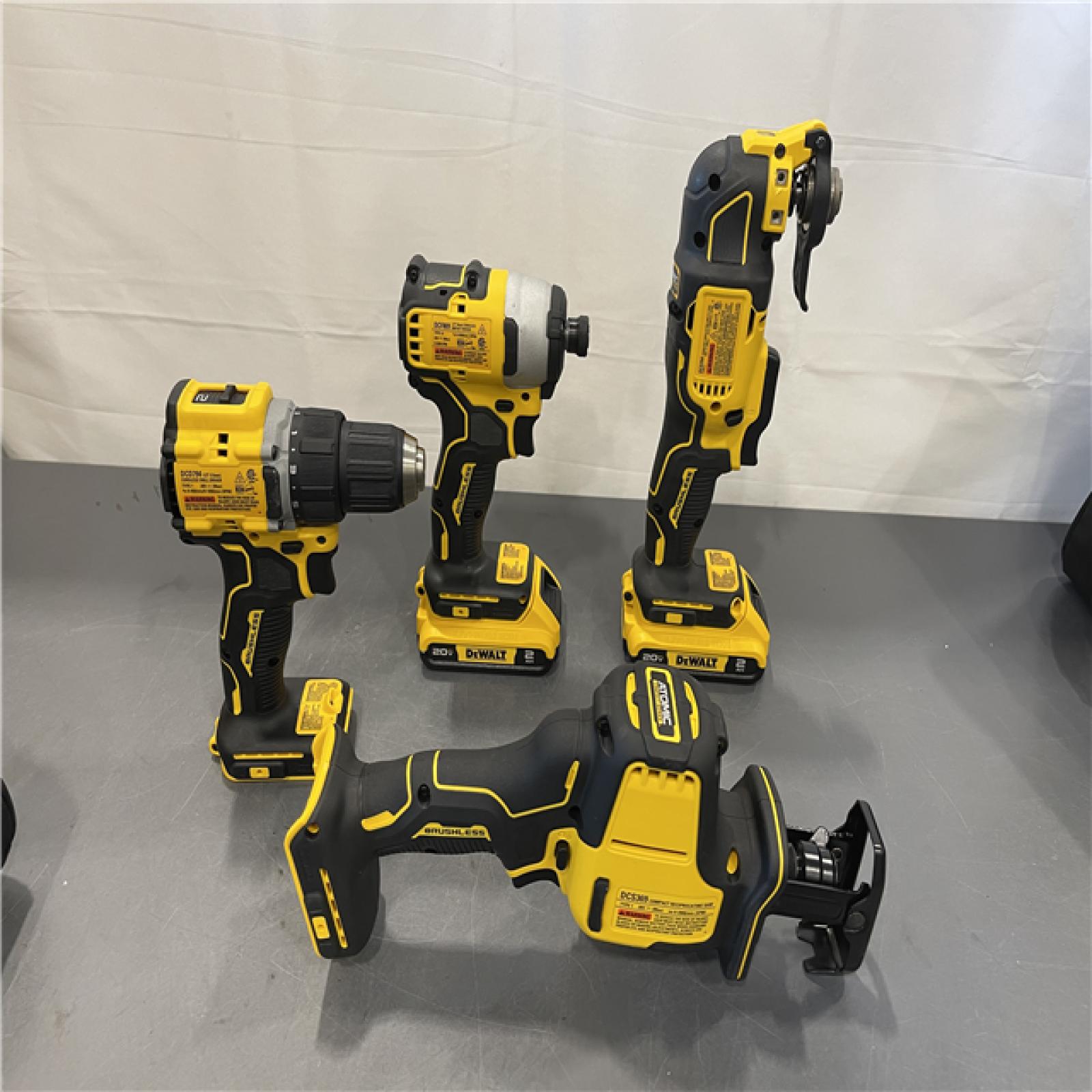 AS-IS - DeWalt 20V MAX ATOMIC Cordless Brushless 4 Tool Combo Kit