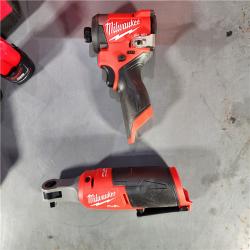 HOUSTON LOCATION - AS-IS (APPEARS LIKE NEW) Milwaukee 3453-22HSR M12 FUEL 12V Lithium-Ion Cordless 3/8 in. Ratchet and 1/4 in. Impact Driver Kit