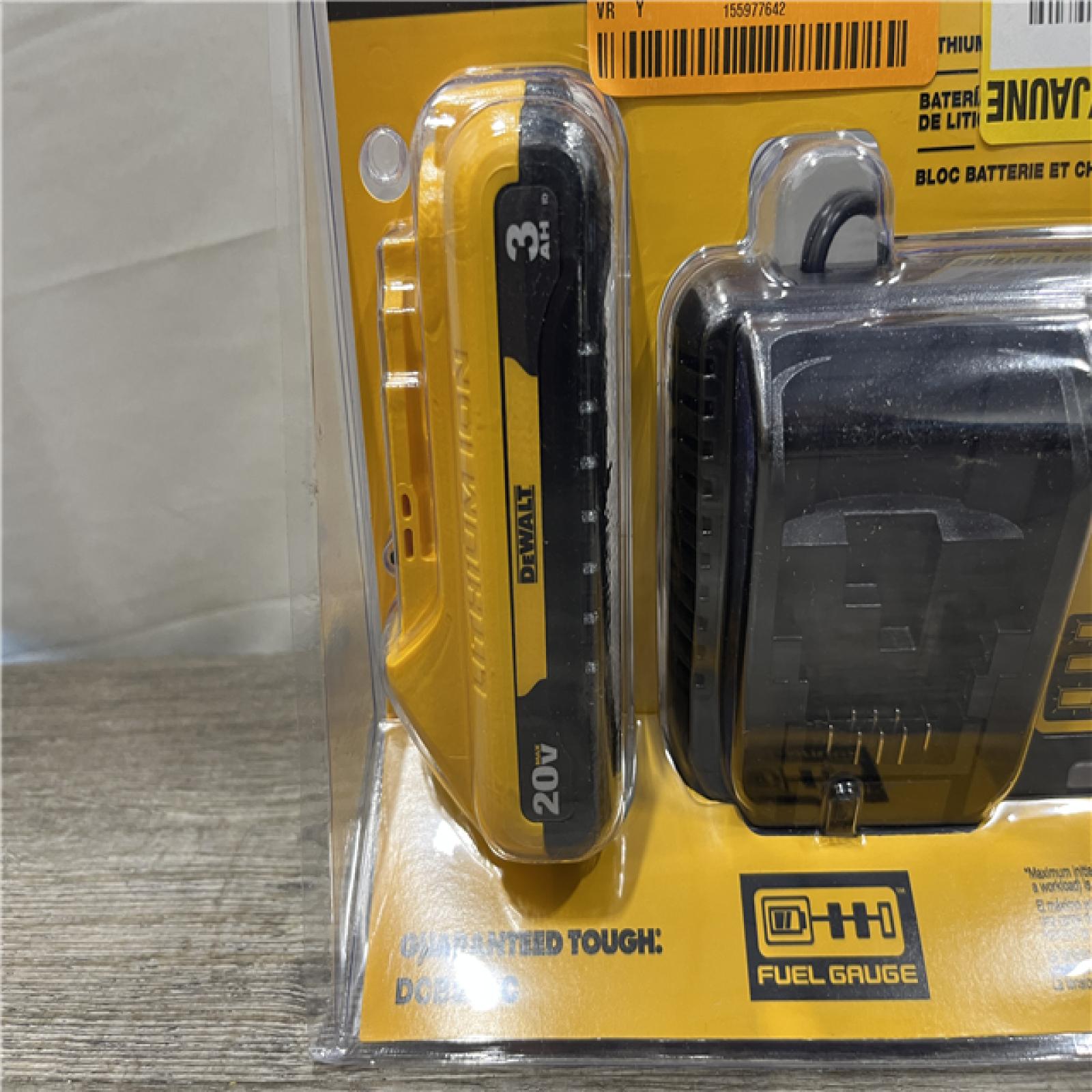 NEW - DEWALT 20V MAX Lithium-Ion 3.0Ah Battery with 12V to 20V MAX Charger