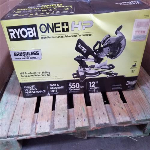 California NEW Ryobi One+ 18V Brushless 10 Sliding Compound Miter Saw Kit