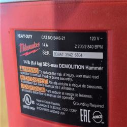 AS-IS Milwaukee 15 Amp 1-3/4 in. SDS-MAX Corded Combination Hammer
