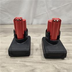AS-IS Milwaukee M12 12V Lithium-Ion XC High Output 5.0 Ah Battery Pack (2-Pack) Starter Kit