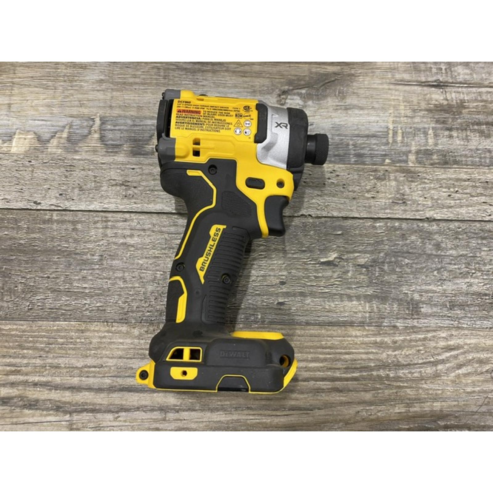AS-IS DEWALT 20V MAX XR Lithium-Ion Brushless Cordless 3-Speed High Torque 1/4 in. Impact Driver Kit