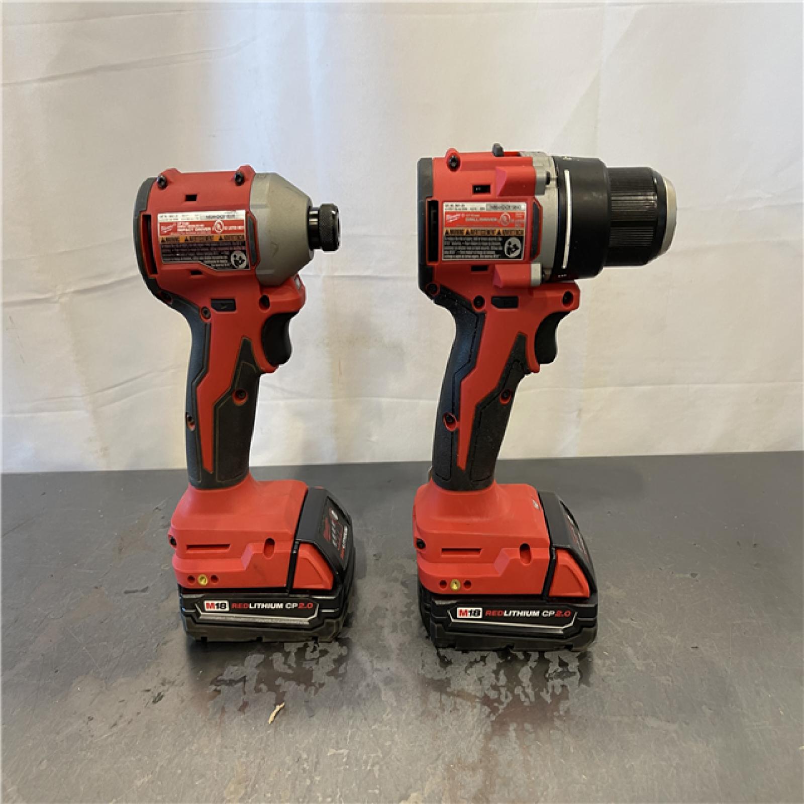 AS-IS - Milwaukee M18 18V Lithium-Ion Brushless Cordless Compact Drill/Impact Combo Kit (2 Tool)