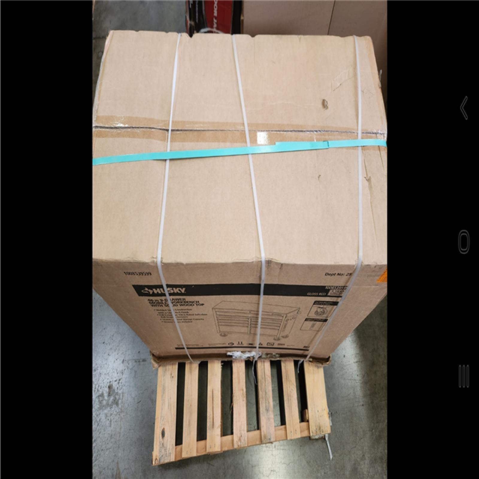 Phoenix NEW Husky Tool Storage 46 in. W x 18 in. D 9-Drawer Gloss Red Mobile Workbench Cabinet