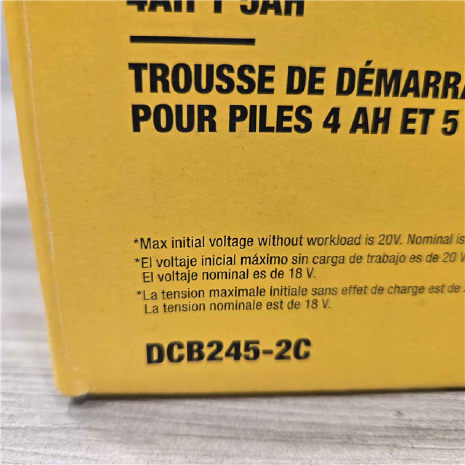 NEW! -  DeWalt 20V MAX DCB245-2C Lithium-Ion 2 Battery and 1 Charger Starter Kit