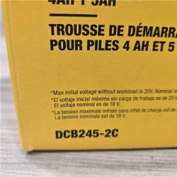NEW! -  DeWalt 20V MAX DCB245-2C Lithium-Ion 2 Battery and 1 Charger Starter Kit