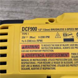 AS-IS DEWALT 20V MAX Lithium-Ion Cordless 1/2 in. Impact Wrench Kit