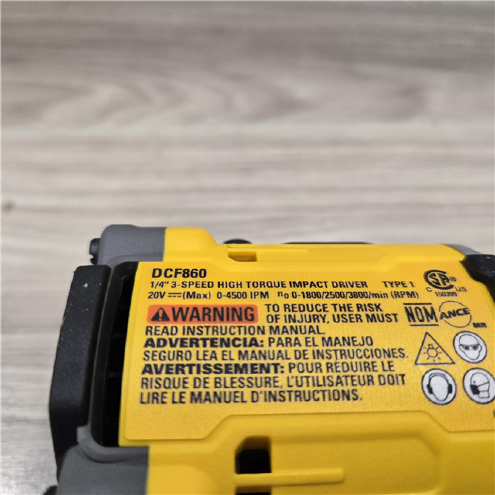 AS-IS DeWalt 20V MAX XR Lithium-Ion Impact Driver Cordless Kit