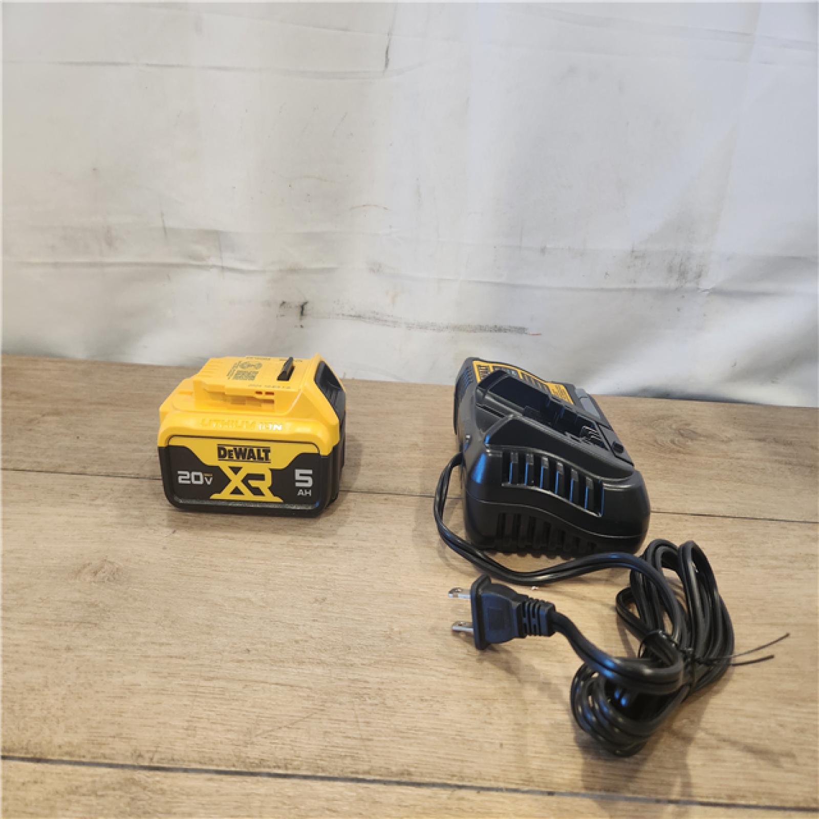 AS-IS- DEWALT 20-Volt Maximum XR 5.0 Ah Battery Pack and Charger Kit