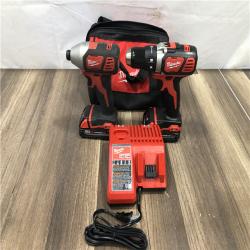 AS-IS Milwaukee M18 18V Lithium-Ion Cordless Drill Driver/Impact Driver Combo Kit