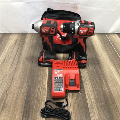 AS-IS Milwaukee M18 18V Lithium-Ion Cordless Drill Driver/Impact Driver Combo Kit
