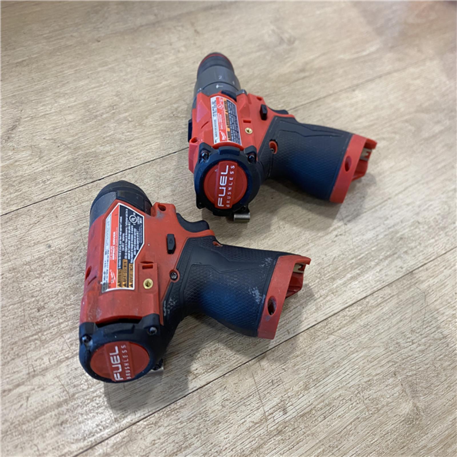 AS-IS Milwaukee FUEL 12-Volt Lithium-Ion Brushless Cordless Hammer Drill and Impact Driver Combo Kit