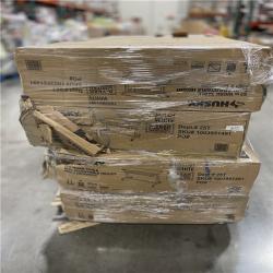 DALLAS LOCATION - Husky 52 in. W x 24 in. D 2-Drawer Adjustable Height White Workbench Table with Solid Wood Top PALLET-(4 UNITS)