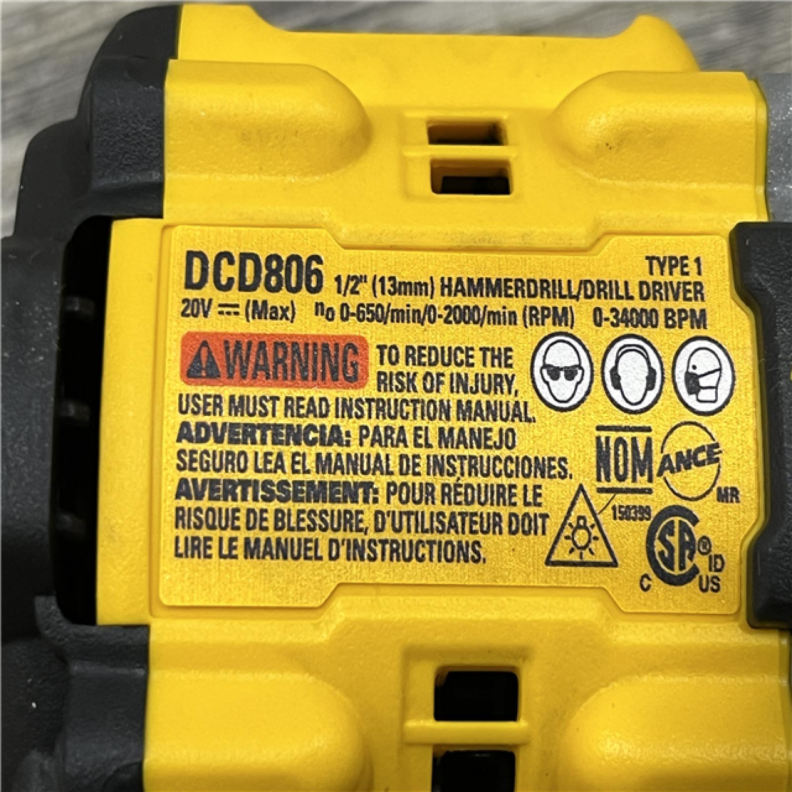 AS-IS DEWALT 20V XR Brushless Cordless 1/2 in. Hammer Drill (Tool-Only)